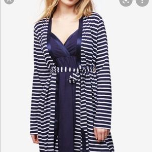 🚚Moving Sale🚚 Satin trim robe and gown